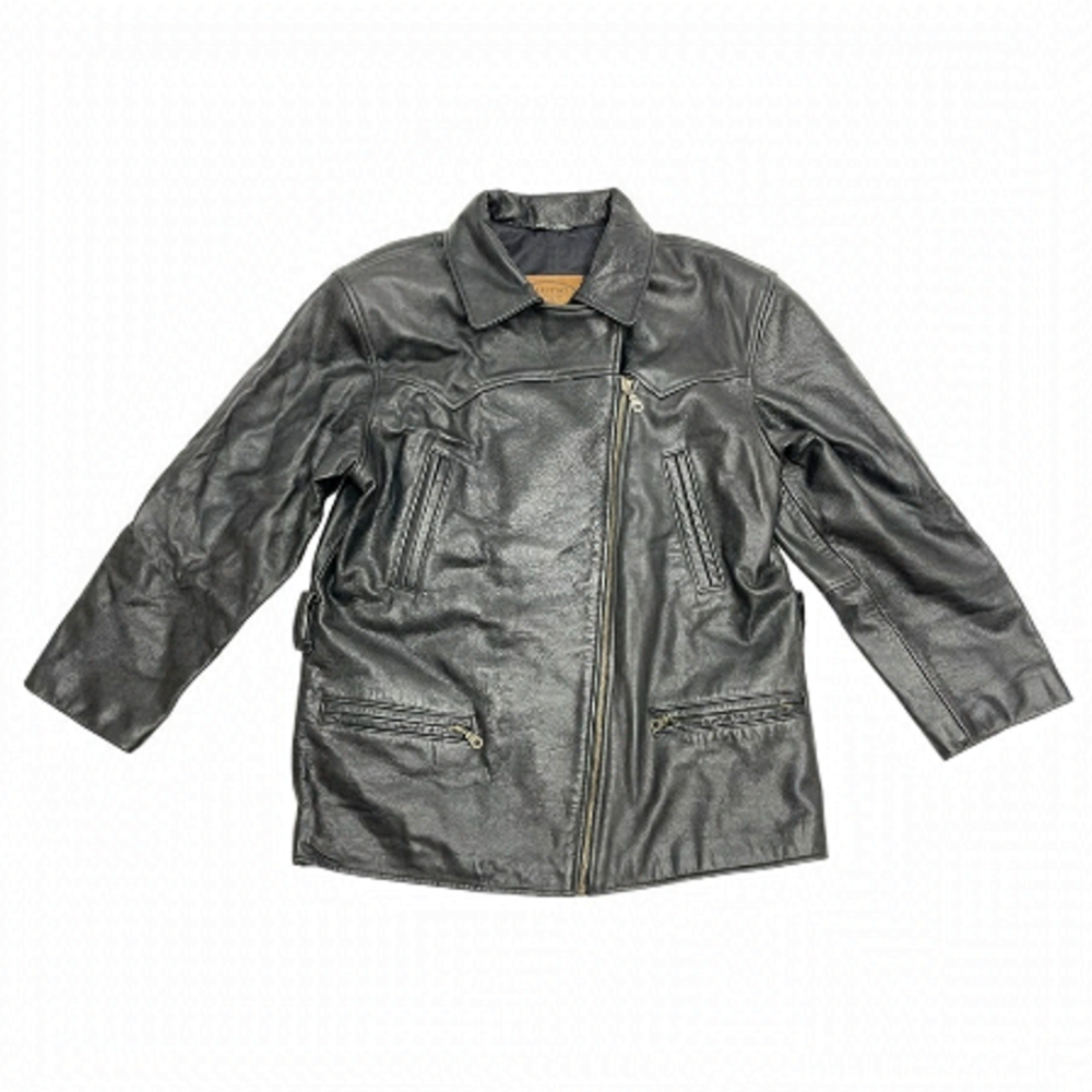 SELECTION black leather jacket size M vintage made in Canada